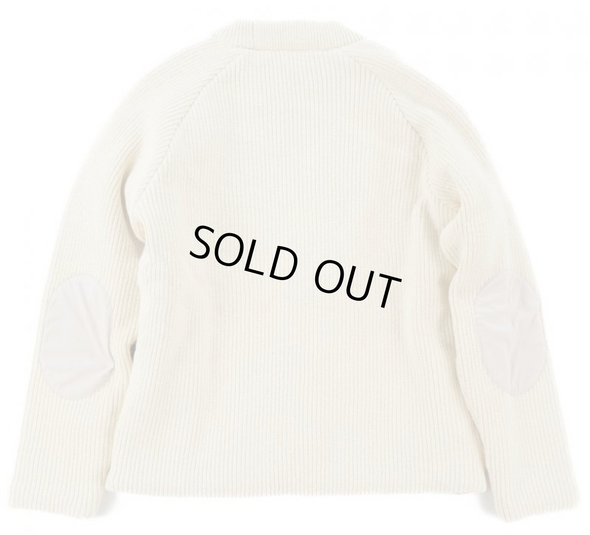 画像5: VARDE77  POLYNUBUCK&COTTON KNIT CARDIGAN WHITE IVORY (5)