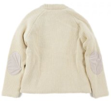 画像5: VARDE77  POLYNUBUCK&COTTON KNIT CARDIGAN WHITE IVORY (5)