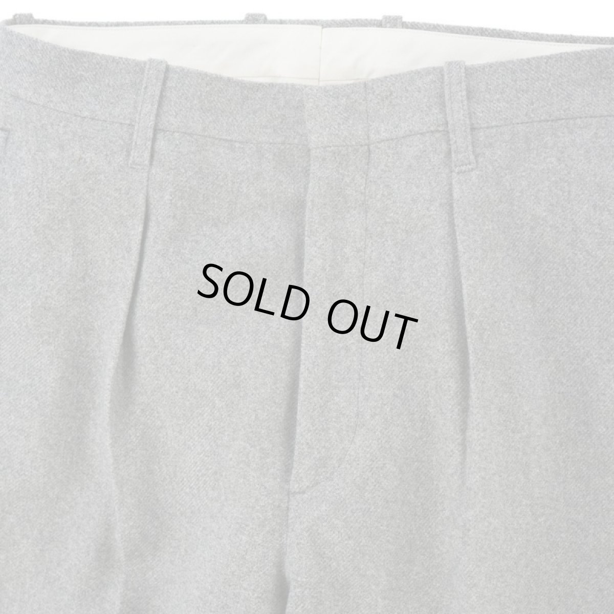 画像2: VARDE77 POLYWOOL STANDARD WIDE SLACKS GRAY (2)