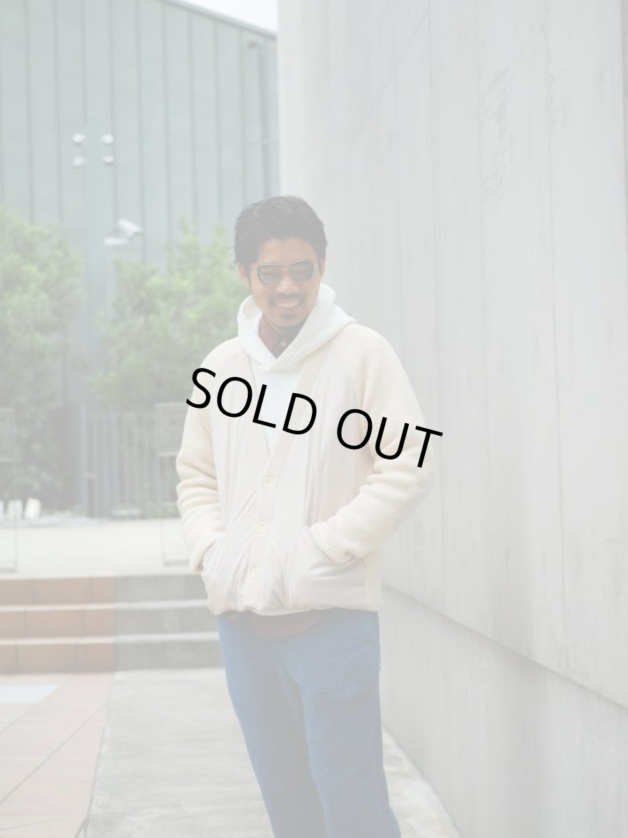 画像10: VARDE77  POLYNUBUCK&COTTON KNIT CARDIGAN WHITE IVORY (10)