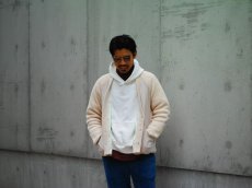 画像9: VARDE77  POLYNUBUCK&COTTON KNIT CARDIGAN WHITE IVORY (9)