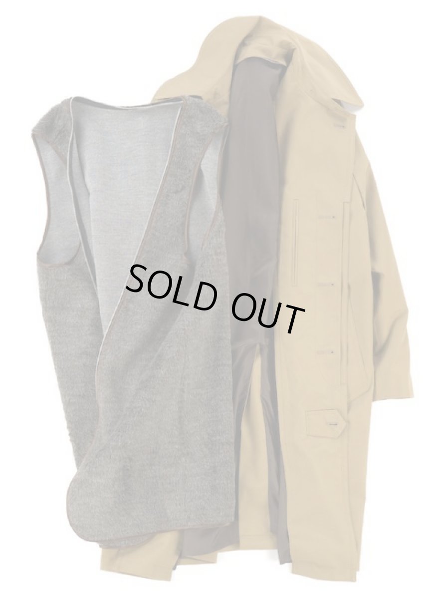 画像10: VARDE77 VINTAGE STAND-FALL COLLAR COAT WITH LINER BEIGE (10)