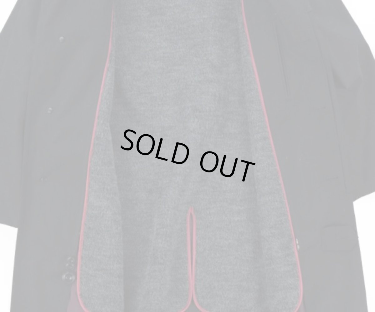 画像10: VARDE77 VINTAGE STAND-FALL COLLAR COAT WITH LINER BLACK (10)