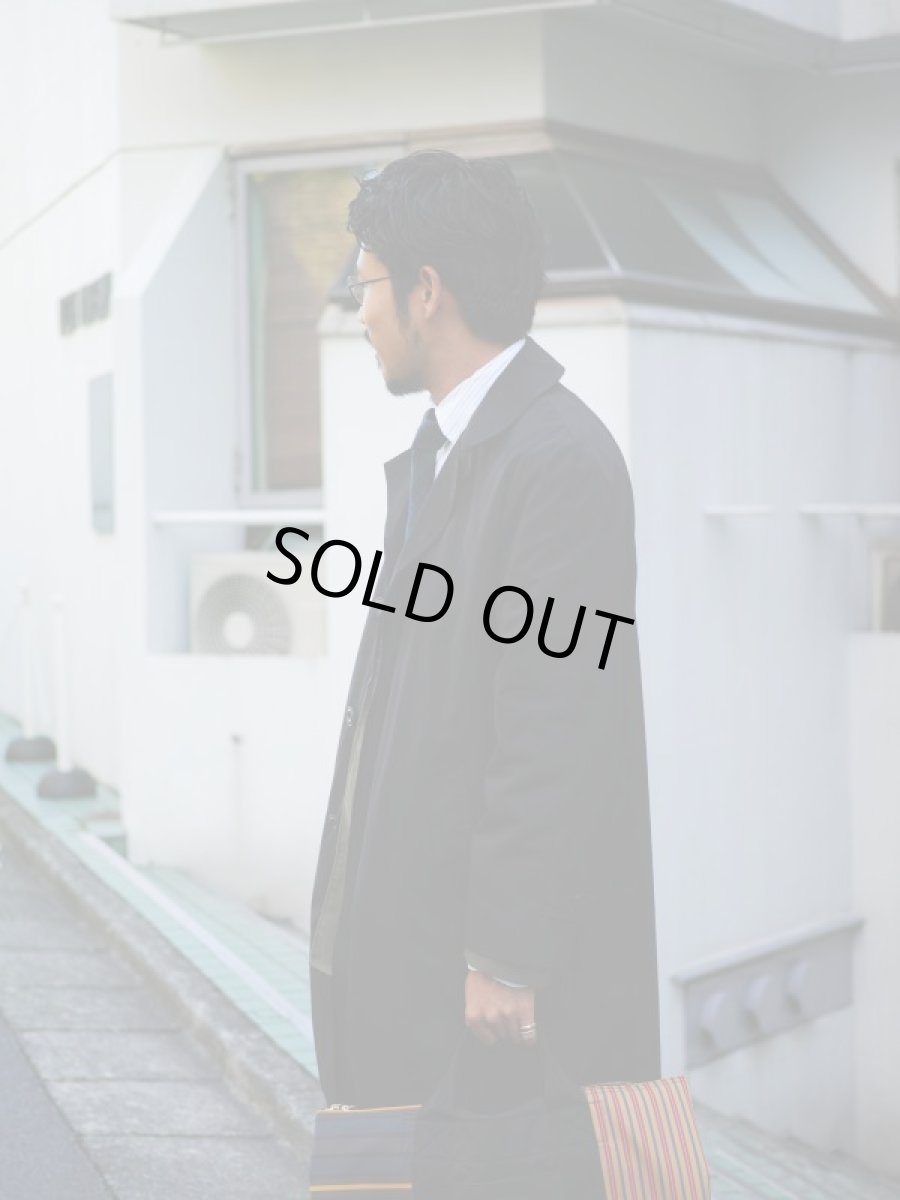 画像17: VARDE77 VINTAGE STAND-FALL COLLAR COAT WITH LINER BLACK (17)