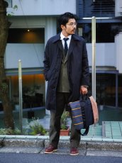 画像16: VARDE77 VINTAGE STAND-FALL COLLAR COAT WITH LINER BLACK (16)