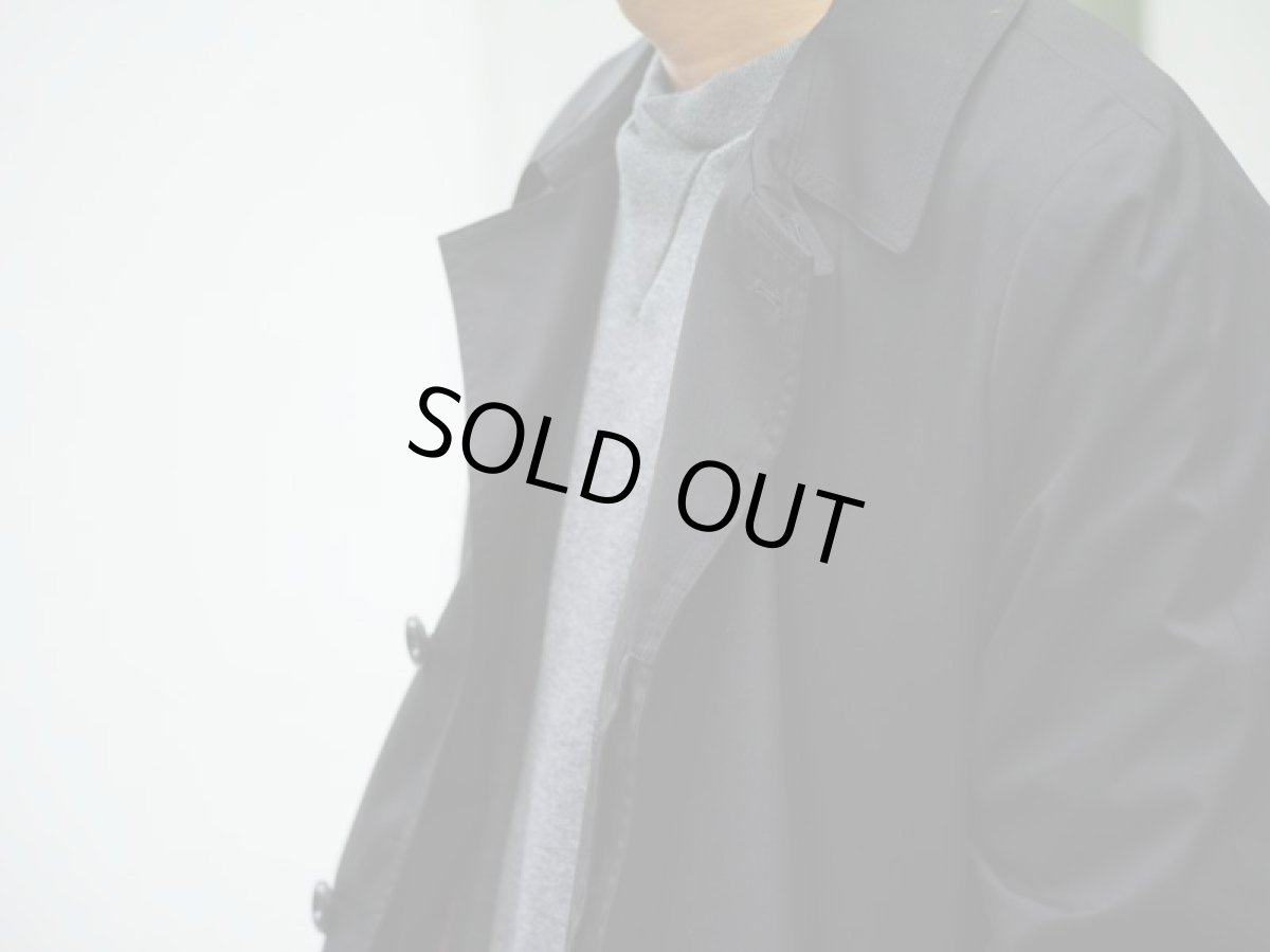 画像15: VARDE77 VINTAGE STAND-FALL COLLAR COAT WITH LINER BLACK (15)