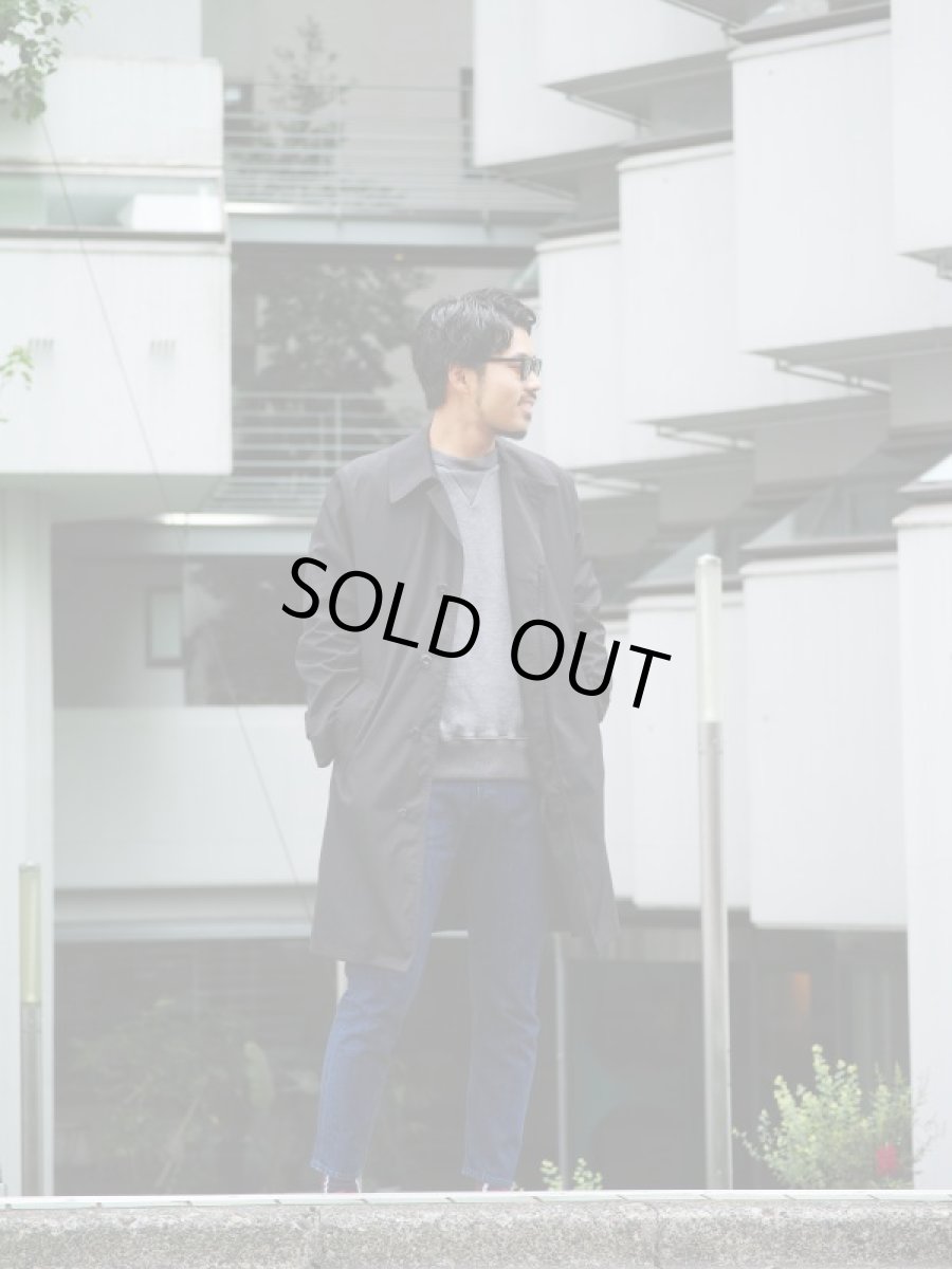 画像13: VARDE77 VINTAGE STAND-FALL COLLAR COAT WITH LINER BLACK (13)