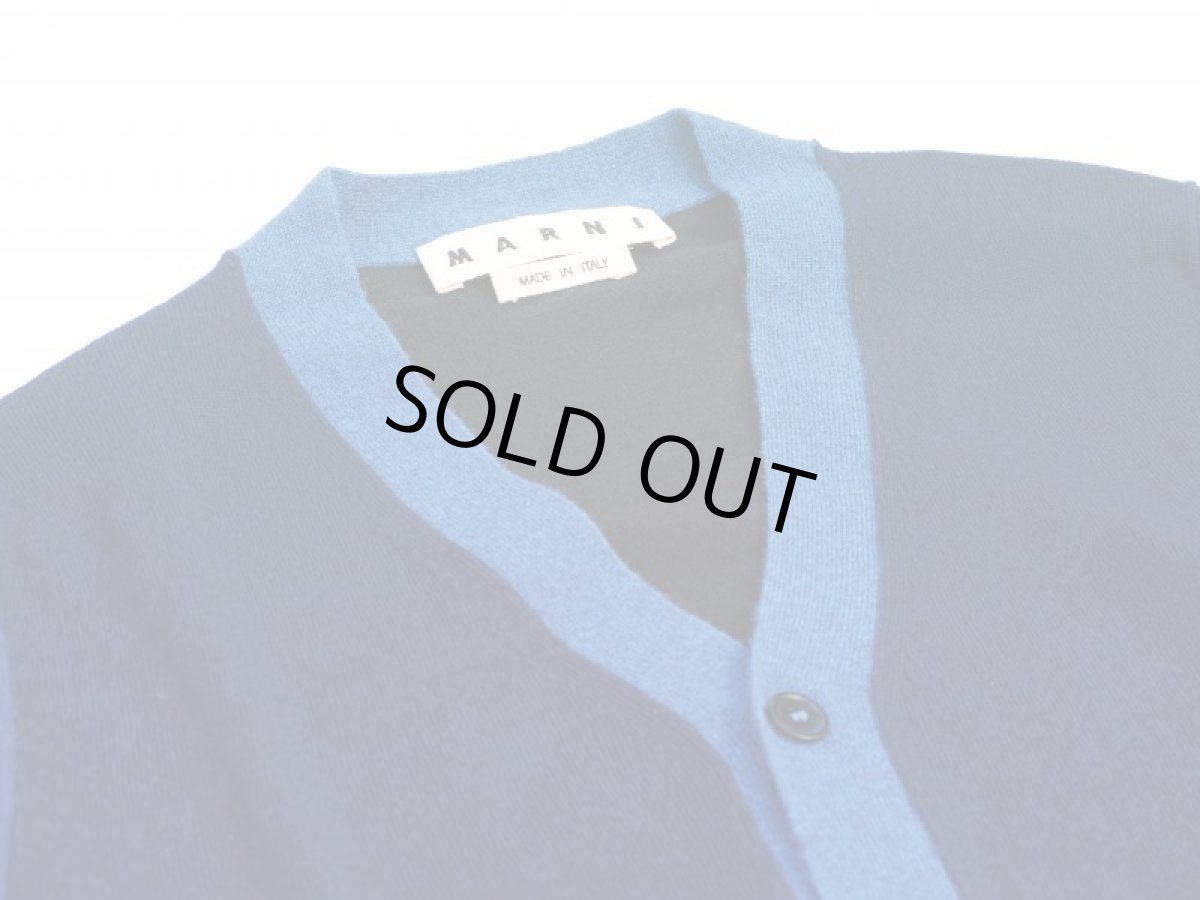 画像3: M A R N I  COLOR BLOCK CARDIGAN NAVY (3)