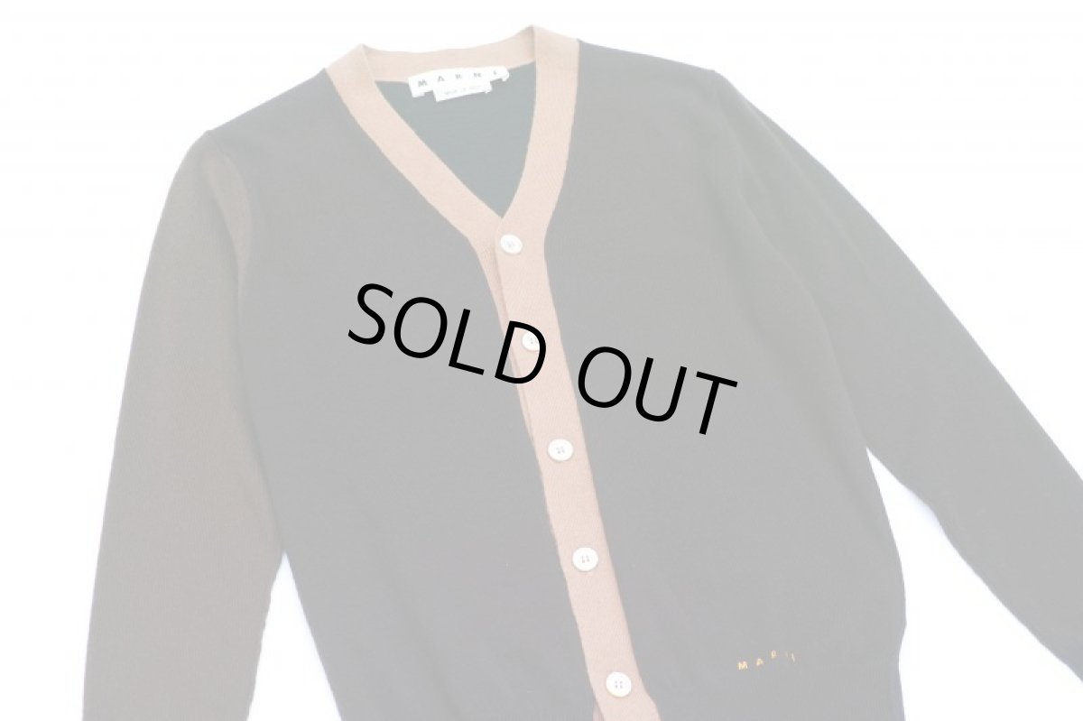 画像2: M A R N I  COLOR BLOCK CARDIGAN BROWN (2)