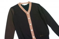 画像2: M A R N I  COLOR BLOCK CARDIGAN BROWN (2)