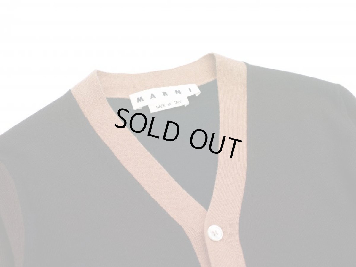 画像3: M A R N I  COLOR BLOCK CARDIGAN BROWN (3)