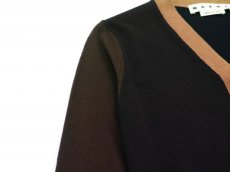 画像4: M A R N I  COLOR BLOCK CARDIGAN BROWN (4)