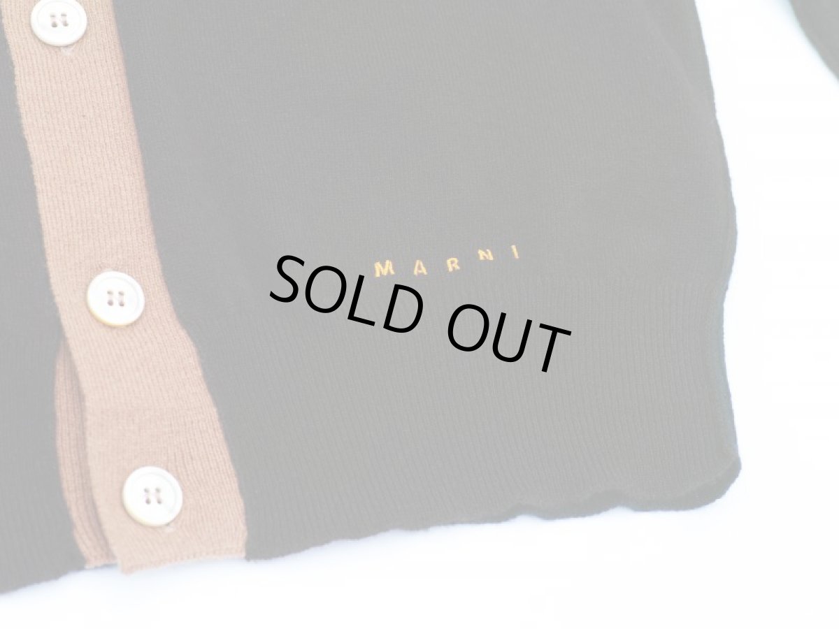 画像6: M A R N I  COLOR BLOCK CARDIGAN BROWN (6)