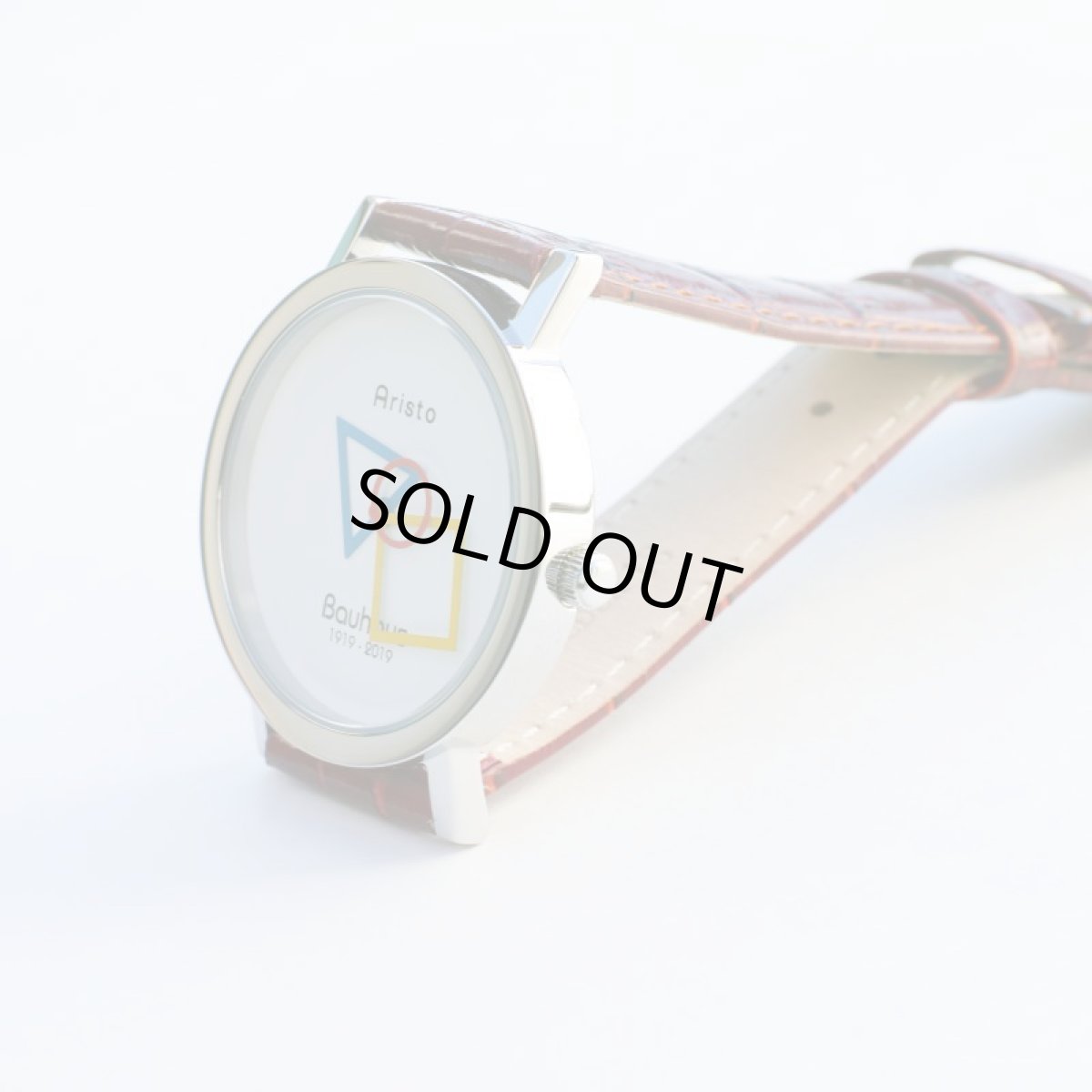 画像2: ARISTO BAUHAUS 1919-2019 WHITE Leather Strap (2)
