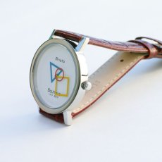 画像2: ARISTO BAUHAUS 1919-2019 WHITE Leather Strap (2)