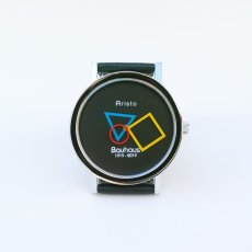 画像1: ARISTO BAUHAUS 1919-2019 BLACK Leather Strap (1)