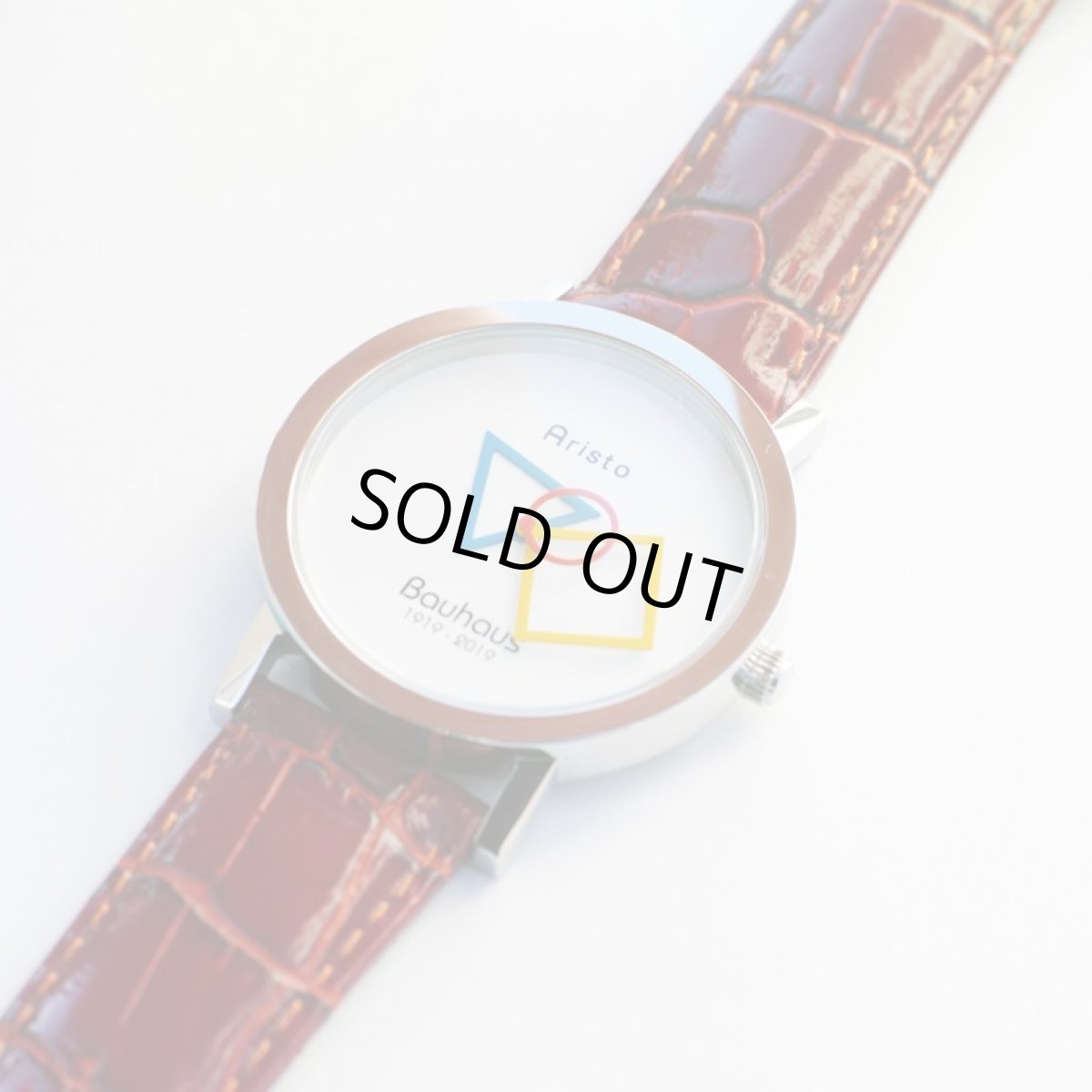 画像4: ARISTO BAUHAUS 1919-2019 WHITE Leather Strap (4)