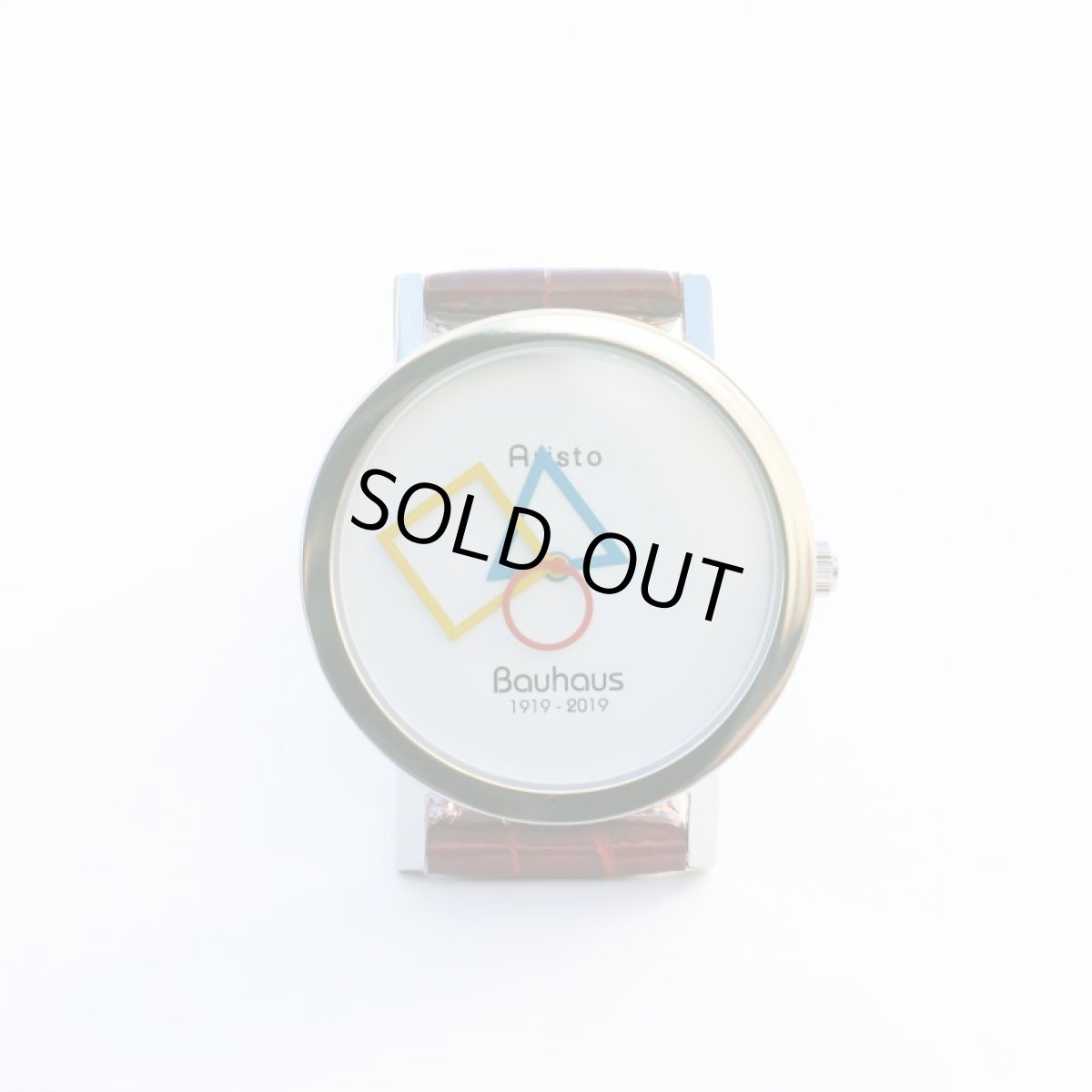 画像1: ARISTO BAUHAUS 1919-2019 WHITE Leather Strap (1)