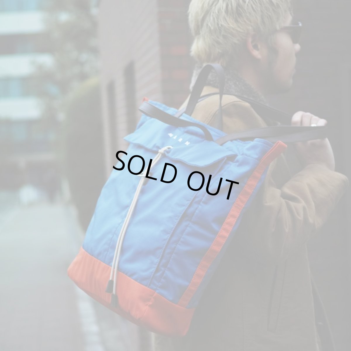 画像11: M A R N I 2WAY TOTE BAG BLUE (11)