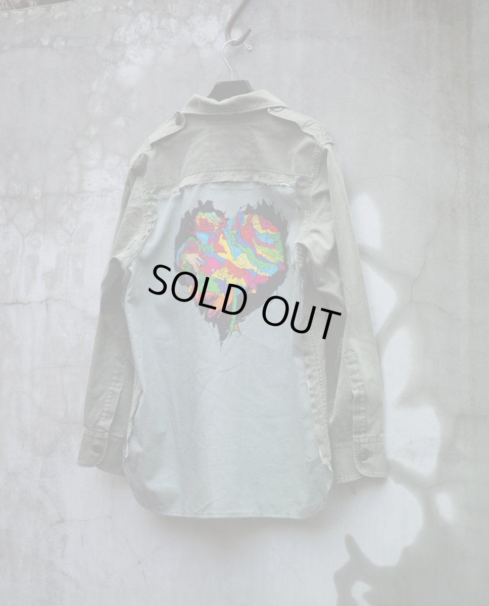 画像7: 予約商品  VARDE77 -MAKEOVER- JUNKIE HEART ARMY SHIRTS (7)