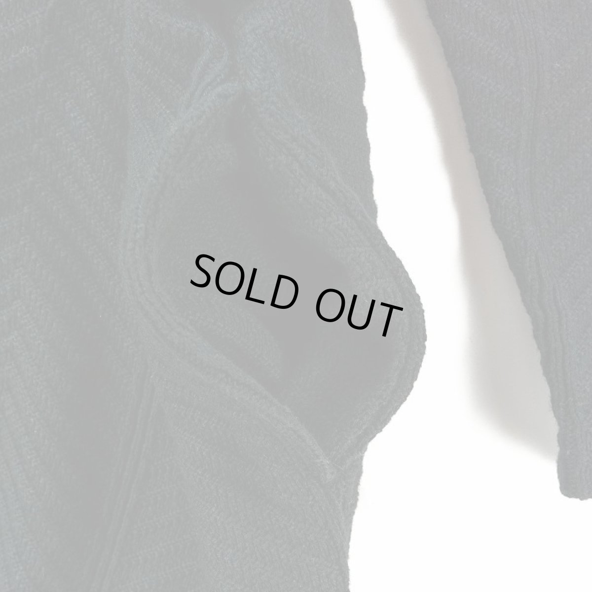 画像4: BIG HERRINGBONE KNIT CARDIGAN black (4)