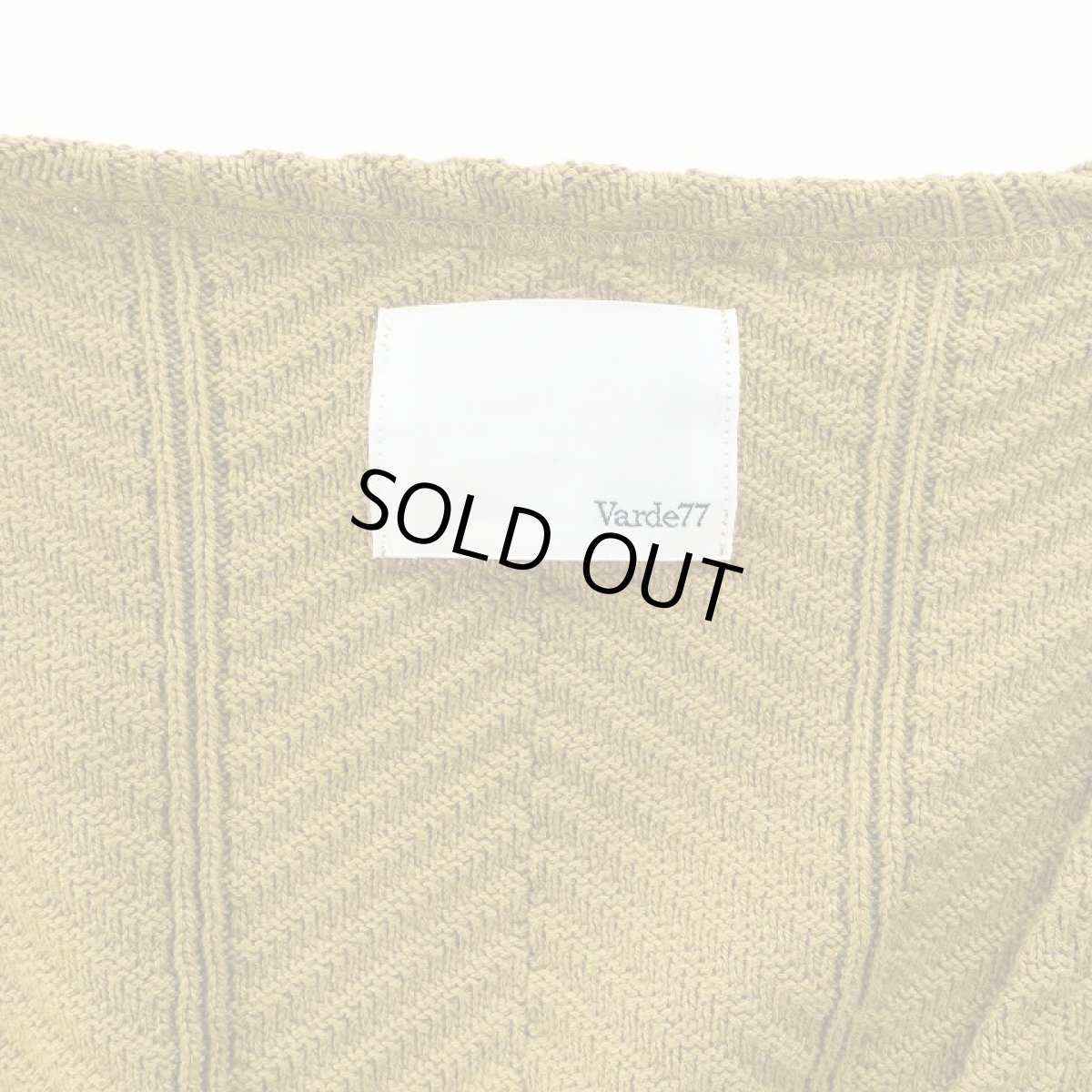 画像2: BIG HERRINGBONE KNIT CARDIGAN mustard (2)