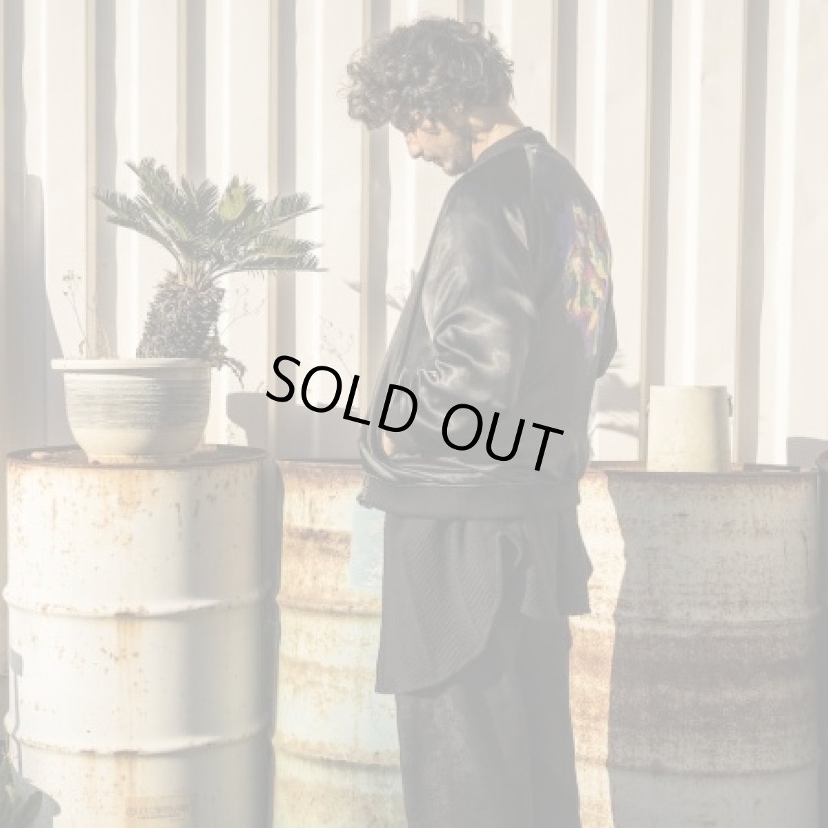 画像7: BIG HERRINGBONE KNIT CARDIGAN black (7)