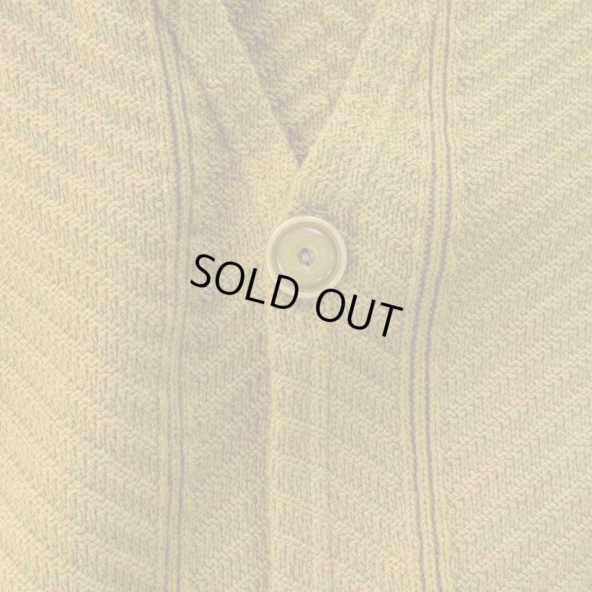 画像3: BIG HERRINGBONE KNIT CARDIGAN mustard (3)