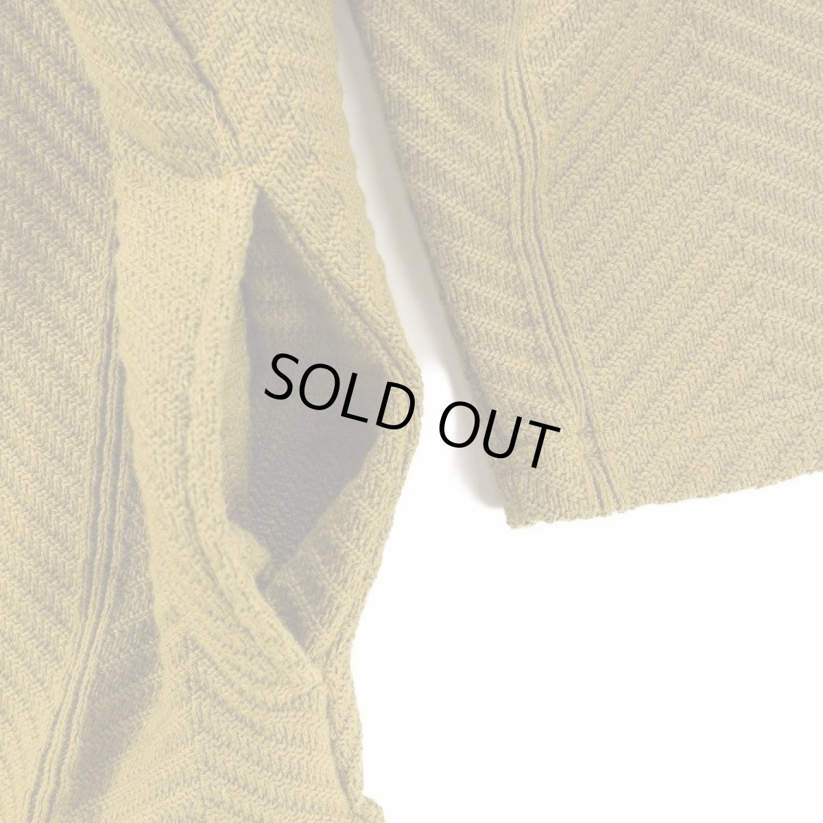 画像5: BIG HERRINGBONE KNIT CARDIGAN mustard (5)