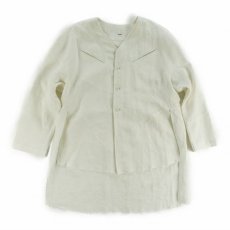 画像1: VARDE77 IMAGINARY CASCELLINS LINEN CARDIGAN WHITE (1)