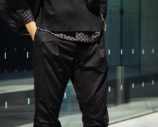 画像9: VARDE77 LONG TAC CHINO PANTS BLACK (9)