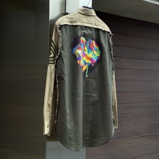 画像1: VARDE77 -MAKEOVER- JUNKIE HEART ARMY SHIRTS LIMITED BEIGE   (1)