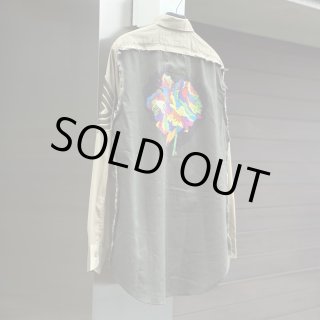 【新品未使用】Varde77 ヴィンテージ加工スウェット Revolution刺しゅうロゴ ウォッシュヴィンテージ加工スウェット