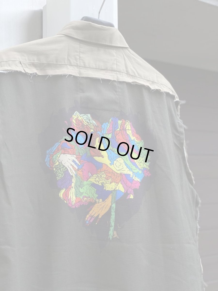 画像4: VARDE77 -MAKEOVER- JUNKIE HEART ARMY SHIRTS LIMITED BEIGE   (4)