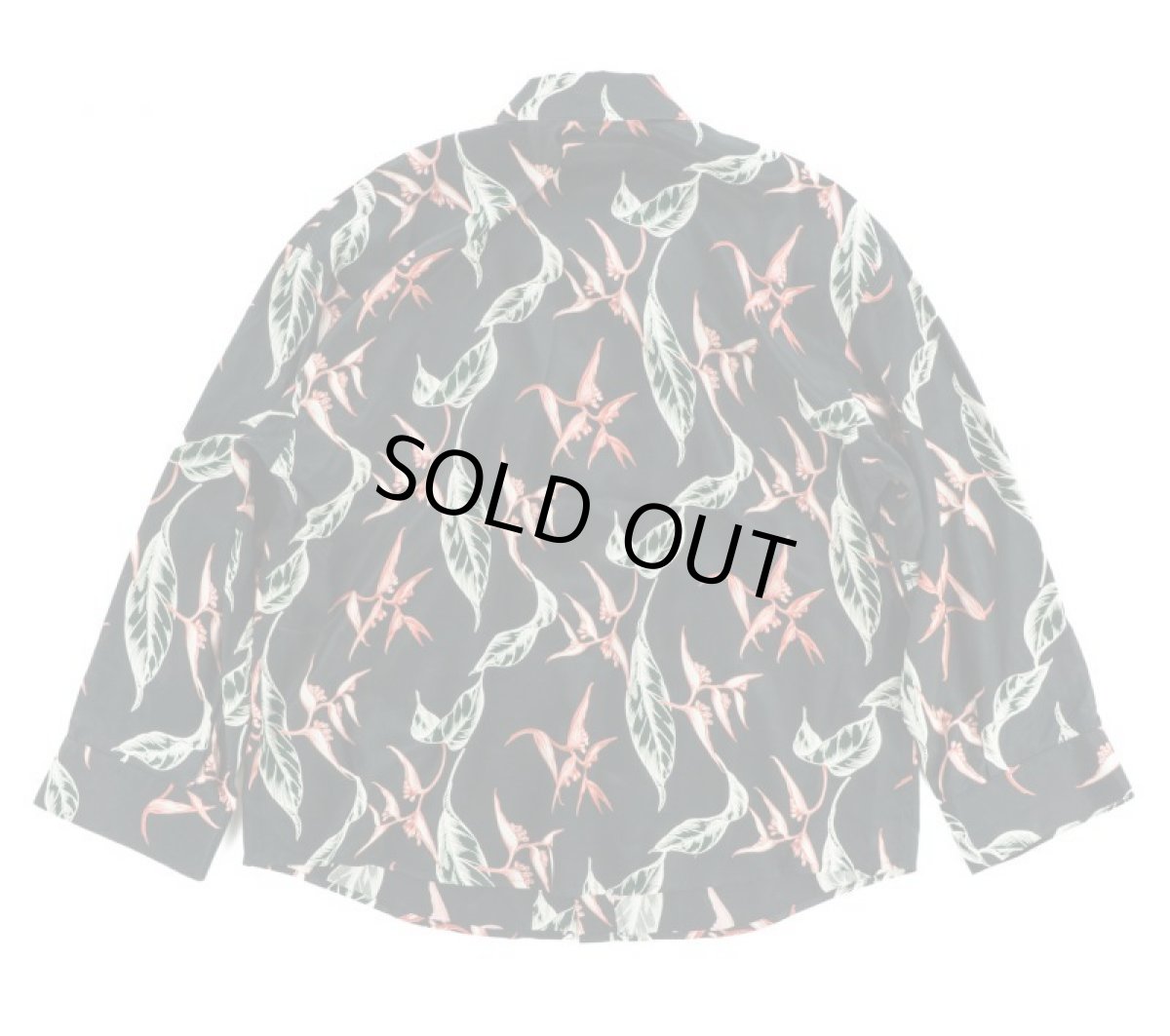 画像2: VARDE77 RAYON ALOHA LONG SLEEVE SHIRTS BLACK (2)