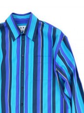 画像2: M A R N I  STRIPE BIG SHIRTS BLUE (2)