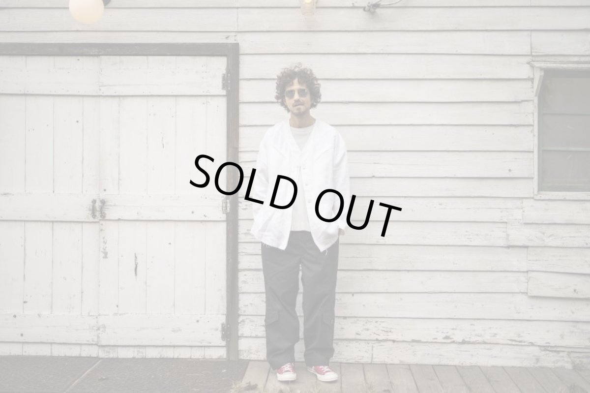 画像7: VARDE77 IMAGINARY CASCELLINS LINEN CARDIGAN WHITE (7)