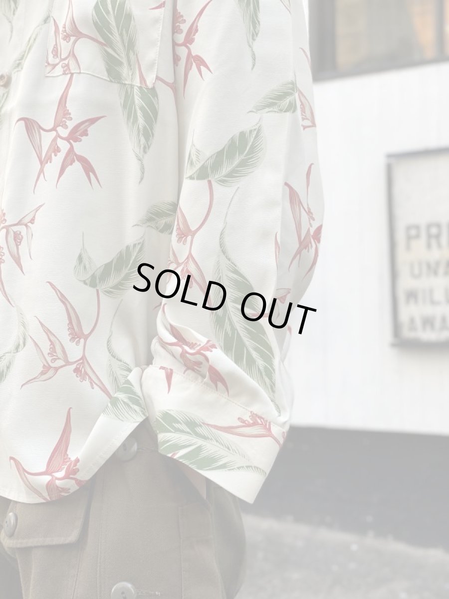 画像10: VARDE77 RAYON ALOHA LONG SLEEVE SHIRTS WHITE (10)