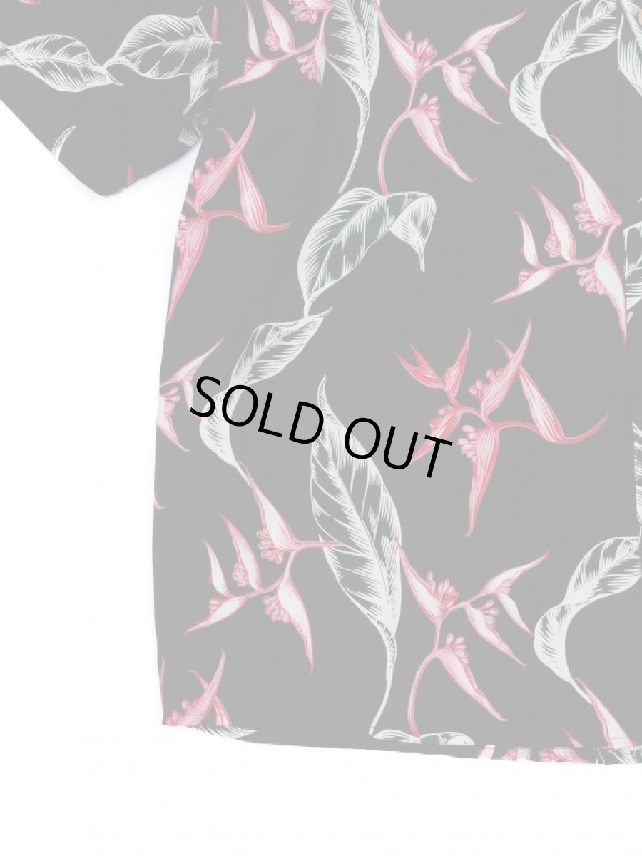 画像6: VARDE77 RAYON ALOHA SHORT SLEEVE SHIRTS BLACK (6)