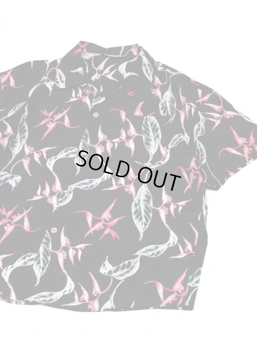 画像3: VARDE77 RAYON ALOHA SHORT SLEEVE SHIRTS BLACK (3)