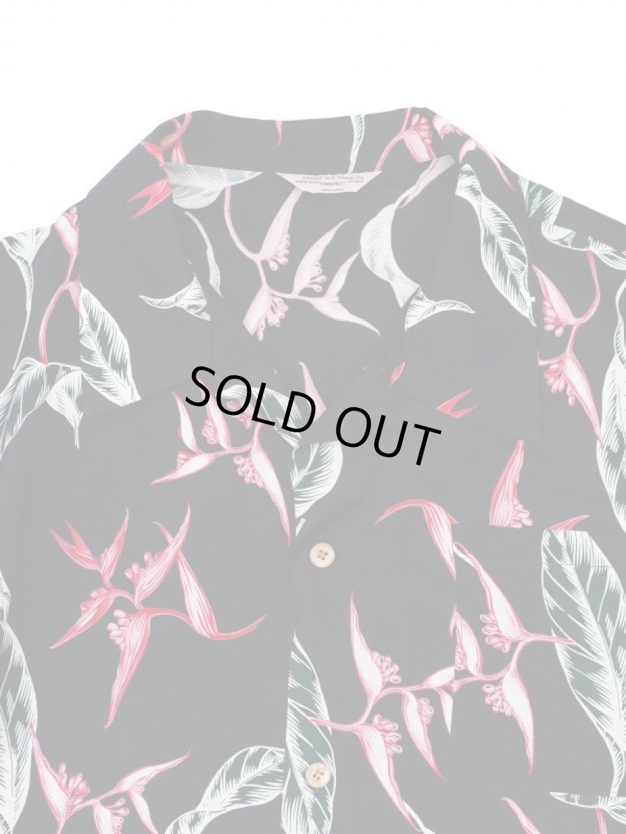 画像7: VARDE77 RAYON ALOHA SHORT SLEEVE SHIRTS BLACK (7)