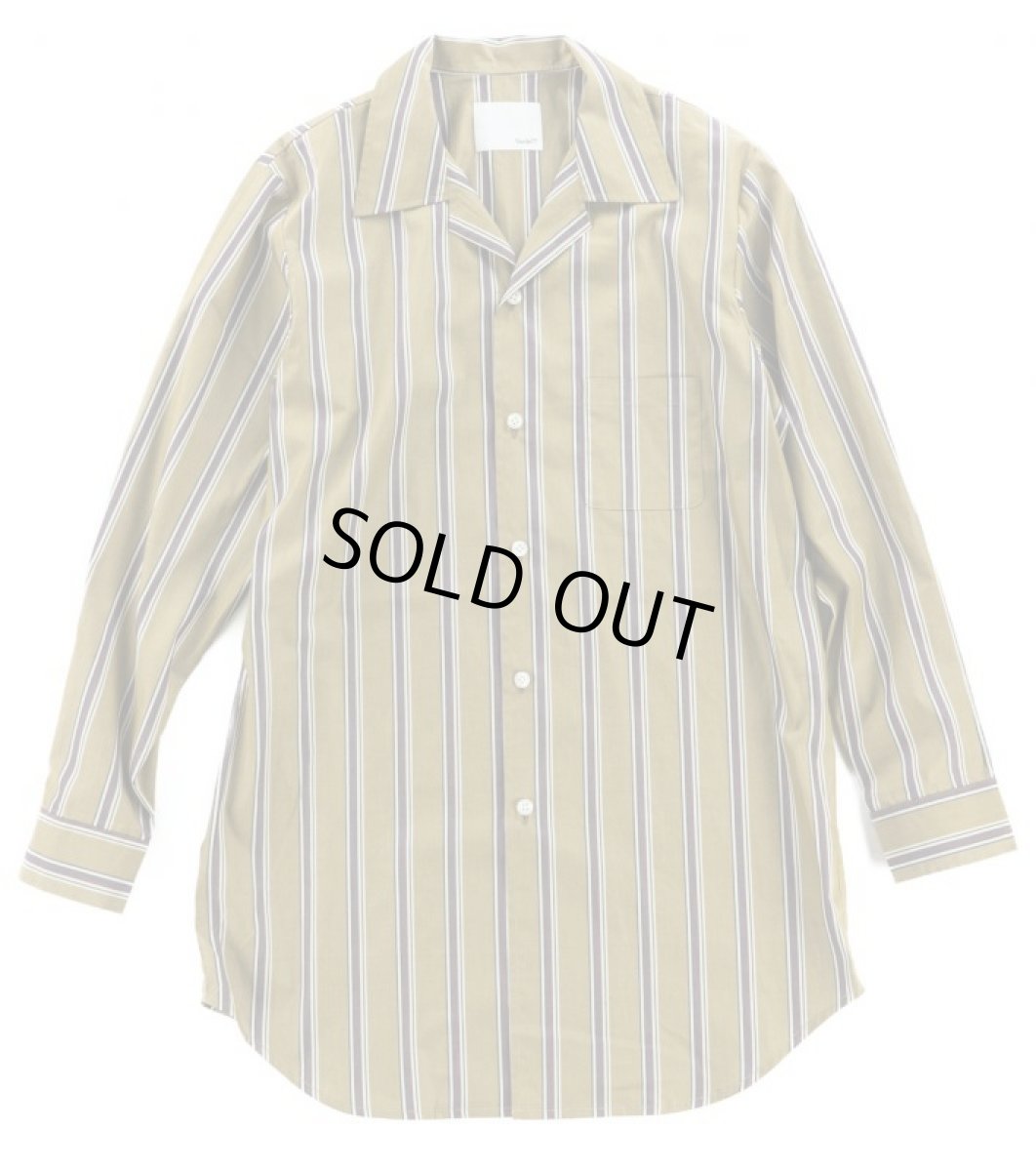 画像1: VARDE77 STRIPE LONG SHIRTS	 BROWN (1)