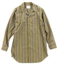 画像1: VARDE77 STRIPE LONG SHIRTS	 BROWN (1)