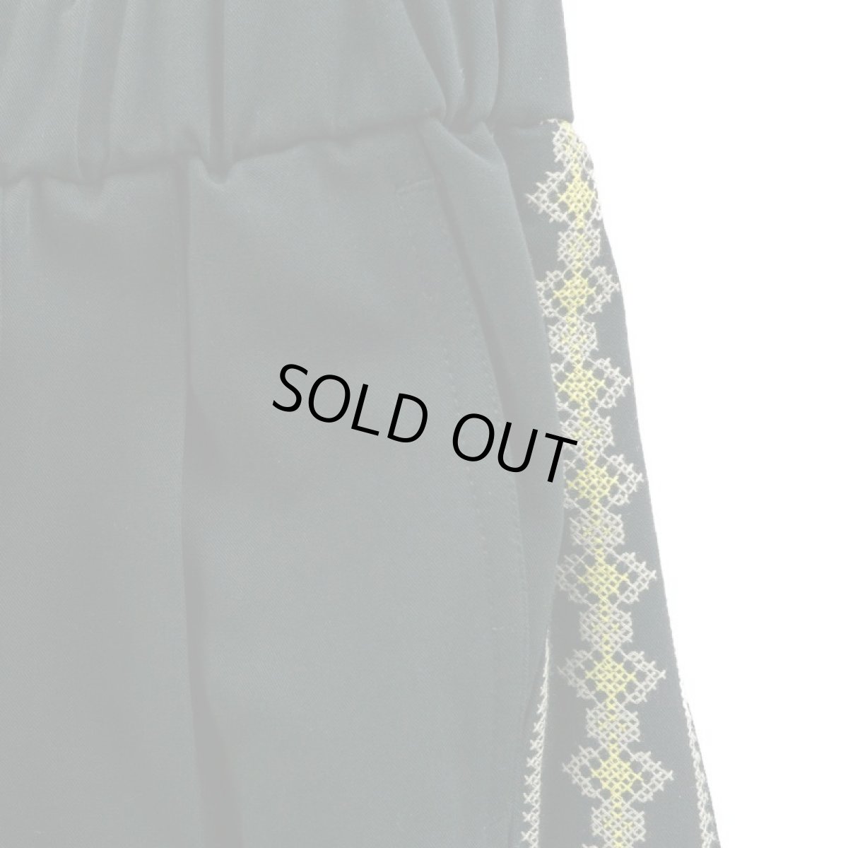 画像6: VARDE77 STICH LINE EASY PANTS BLACK (6)