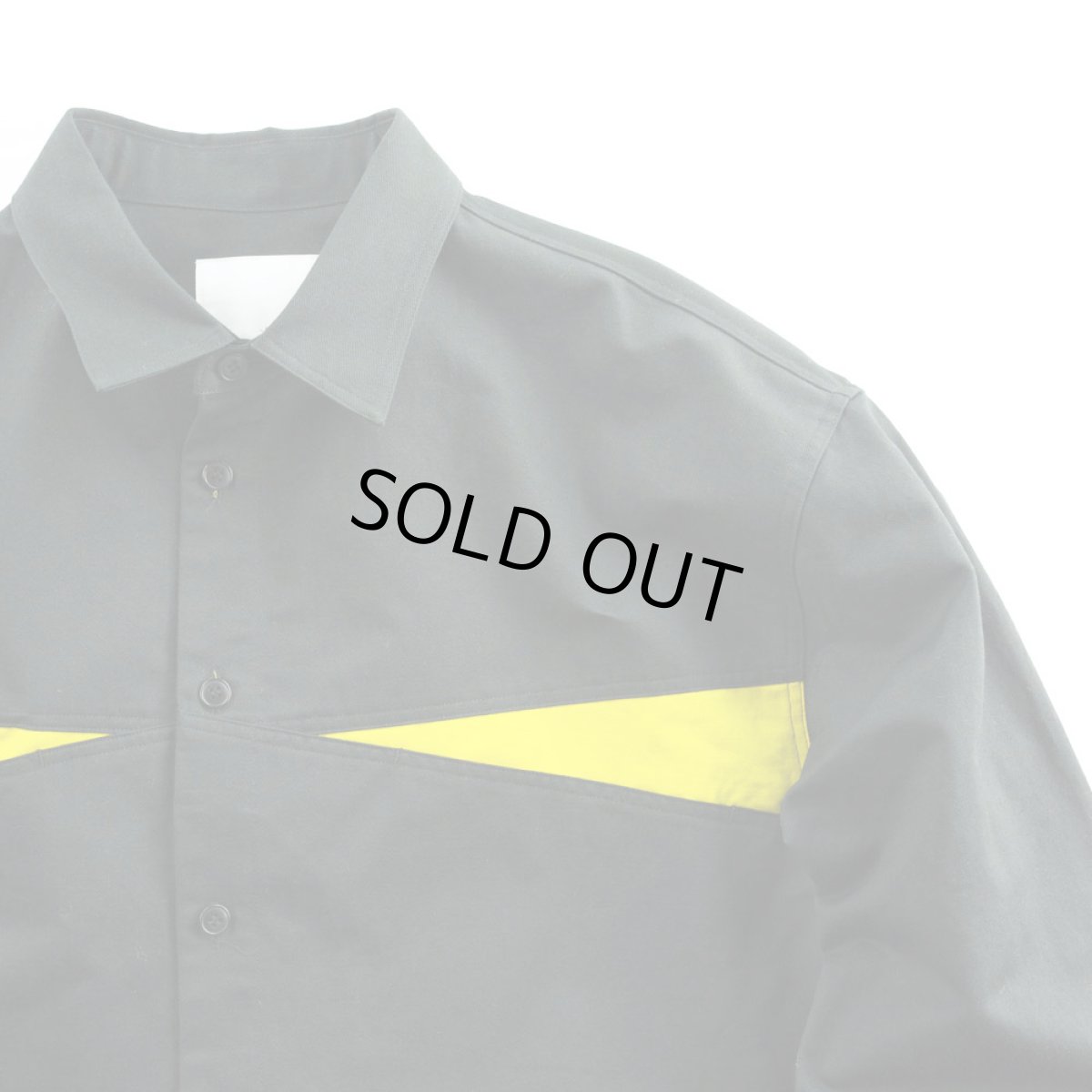 画像2: VARDE77 WIDE CUTBACK SHIRTS BLACK (2)