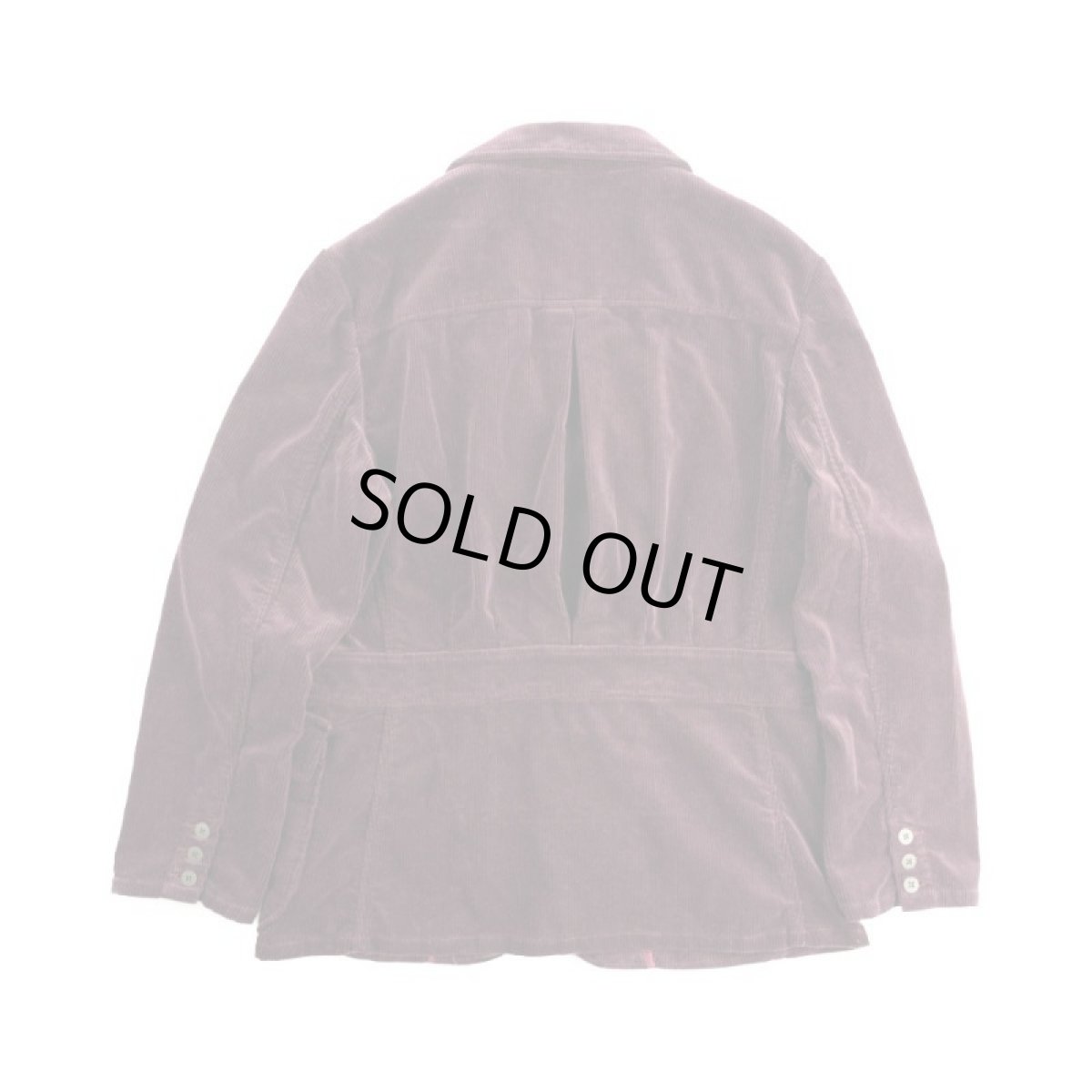 画像9: VARDE77 3 BUTTON  CORDUROY JACKET WINE RED (9)