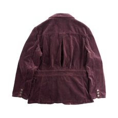 画像9: VARDE77 3 BUTTON  CORDUROY JACKET WINE RED (9)