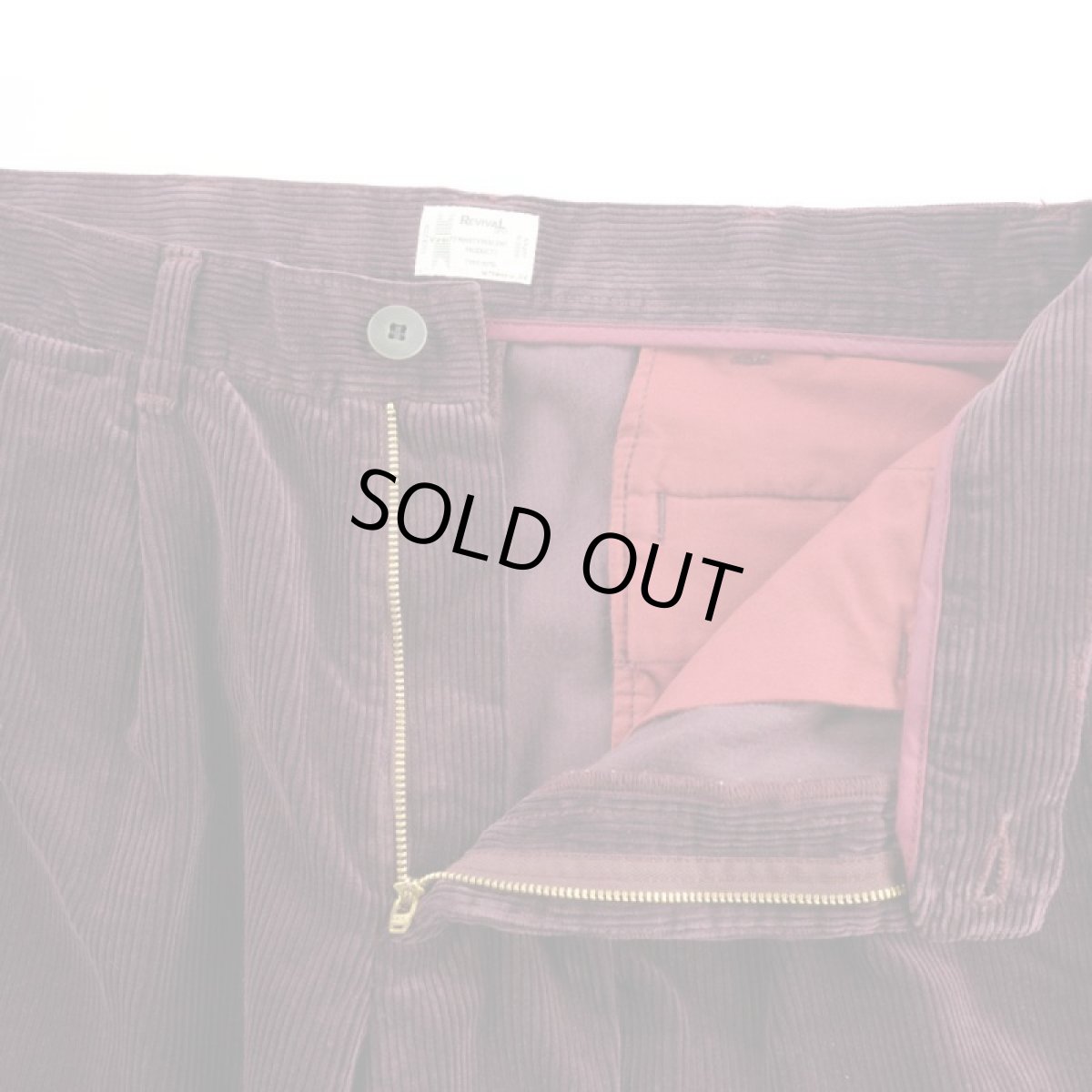 画像6: VARDE77 2TAC CORDUROY PANTS WINE RED (6)