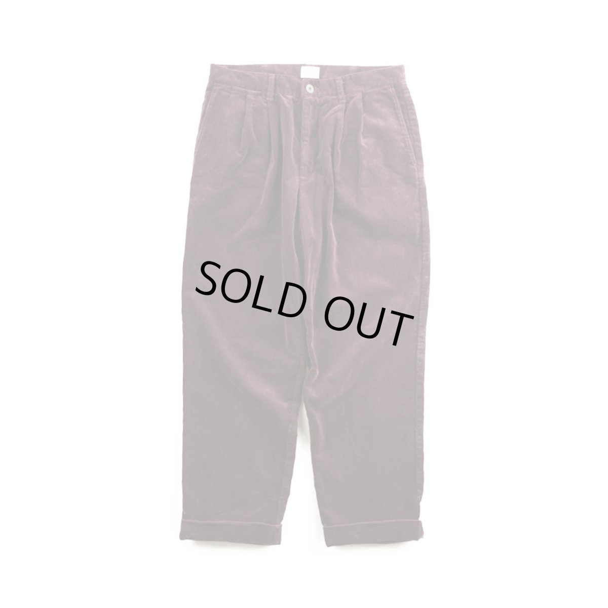 画像1: VARDE77 2TAC CORDUROY PANTS WINE RED (1)
