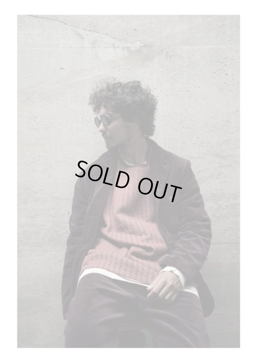 画像2: VARDE77 3 BUTTON  CORDUROY JACKET WINE RED (2)